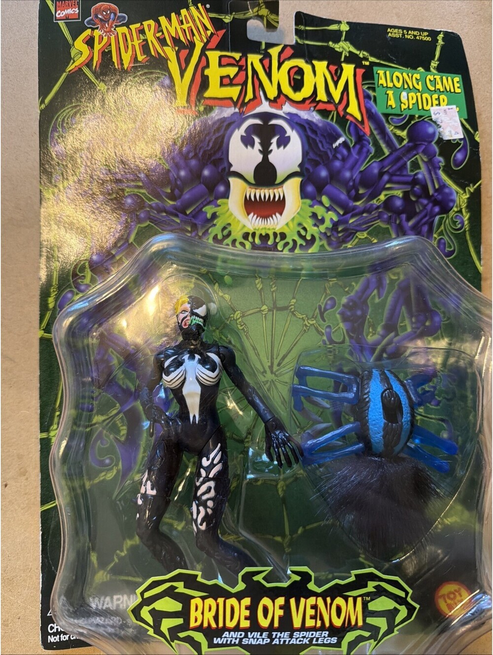 Marvel Spider-Man BRIDE OF VENOM Along Came a Spider Figure Toy Biz 1997 New